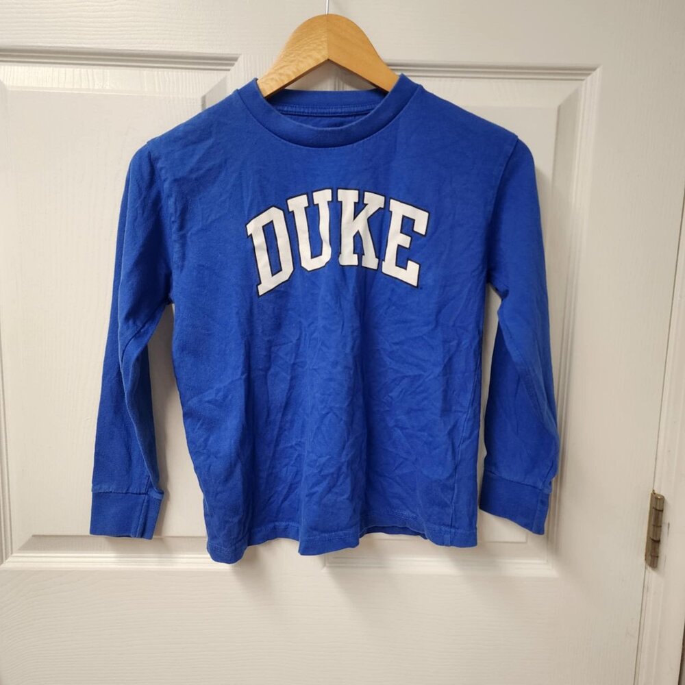 TRT Classics Duke youth small 100% cotton blue devils long sleeve shirt kid
